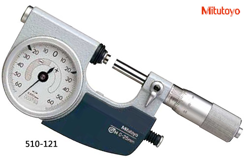 B0403-001-三豐-510-121杠桿千分尺 0-25 測(cè)力5-10N，右側(cè)
